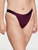 Трусики бикини женские хлопковые Victoria's Secret Logo Cotton Tanga Panty, S, бордовый 2673 фото