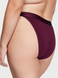 Трусики бикини женские хлопковые Victoria's Secret Logo Cotton Tanga Panty, S, бордовый 2673 фото 2