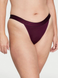 Трусики бикини женские хлопковые Victoria's Secret Logo Cotton Tanga Panty, S, бордовый 2673 фото 1