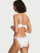 Трусики бикини женские хлопковые Victoria's Secret Logo Cotton Tanga Panty, S, белый 2673 фото 2