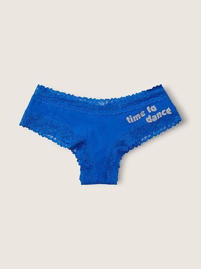 Трусики Victoria's Secret Lace-Waist Cotton Cheeky Panty хлопковые чики 26403 фото