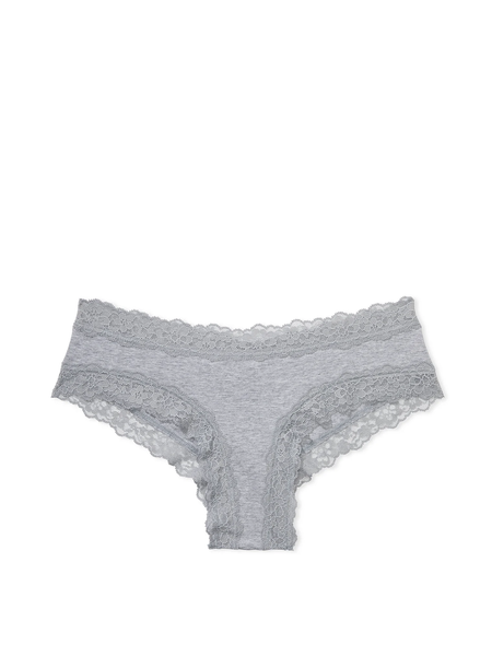 Трусики Victoria's Secret Lace-Waist Cotton Cheeky Panty хлопковые чики 2664 фото
