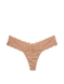 Трусики Victoria's Secret Lace-Waist Cotton Thong Panty 26648 фото 3