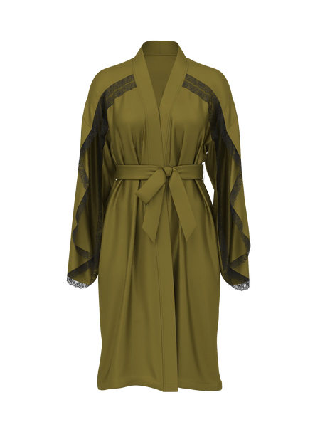 Атласный халат Victoria's Secret Luxe Robe XS\S Зеленый 2712295 фото