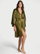 Атласный халат Victoria's Secret Luxe Robe XS\S Зеленый 2712295 фото 1
