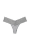 Трусики Victoria's Secret Lace-Waist Cotton Thong Panty 26648857 фото 3