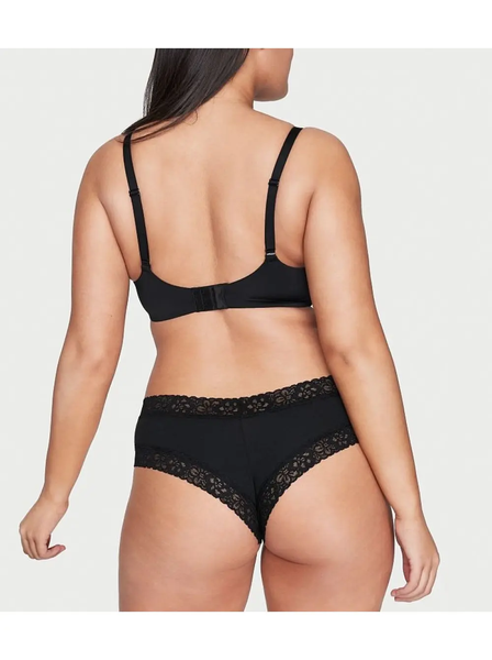 Трусики Victoria's Secret Lace-Waist Cotton Cheeky Panty хлопковые чики 26648 фото