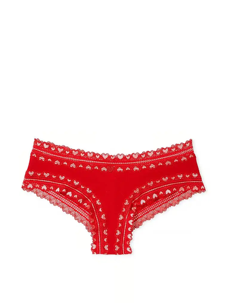 Трусики Victoria's Secret Lace-Waist Cotton Cheeky Panty хлопковые чики 26779 фото