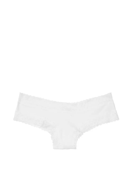 Трусики Victoria's Secret Lace-Waist Cotton Cheeky Panty хлопковые чики 26648 фото