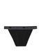 Трусики бикини женские хлопковые Victoria's Secret Logo Cotton Tanga Panty, S, черный 26823 фото 2