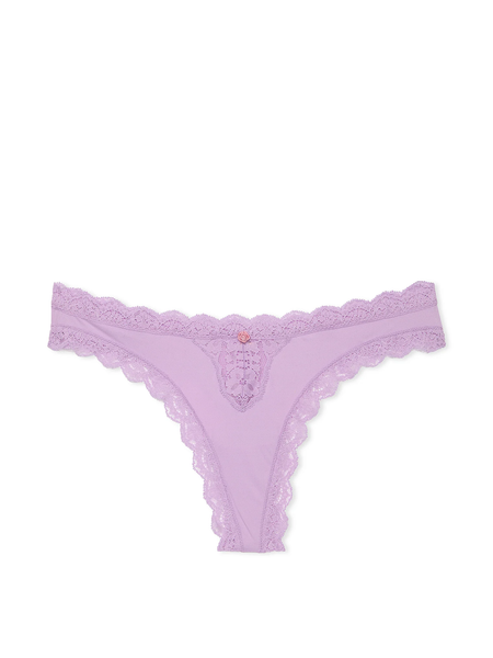 Трусики Victoria's Secret Lace-Trim Thong Panty 26924 фото