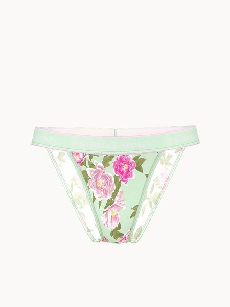 Трусики бикини женские хлопковые Victoria's Secret Logo Cotton Tanga Panty, S 27027 фото